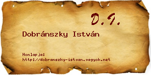 Dobránszky István névjegykártya
