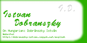 istvan dobranszky business card